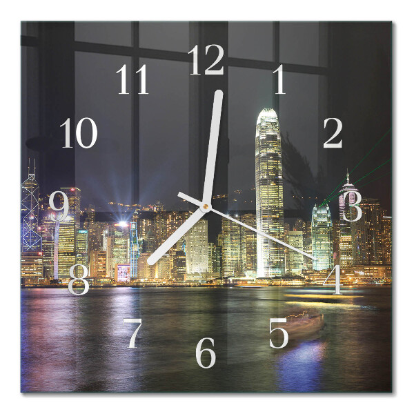 Horloge carrée en verre Horizon