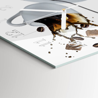 Horloge carrée en verre Tasse