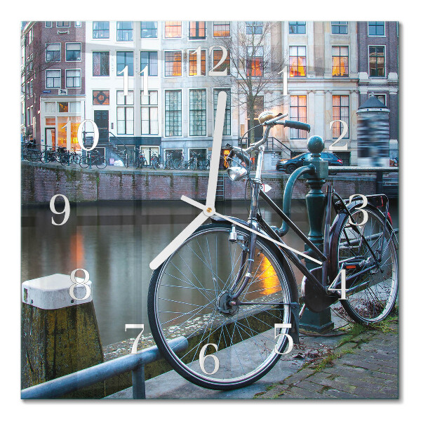 Horloge murale carrée Vélo