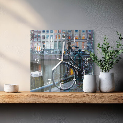 Horloge murale carrée Vélo