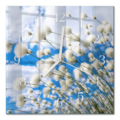 Horloge carrée en verre Coton