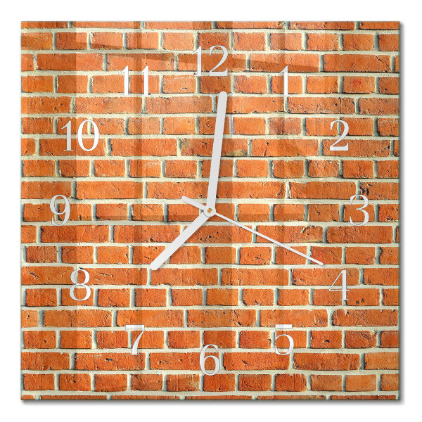 Horloge carrée en verre Brique
