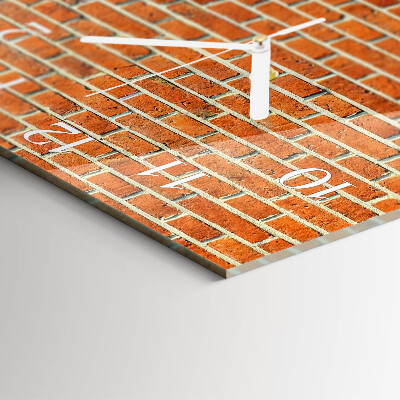 Horloge carrée en verre Brique