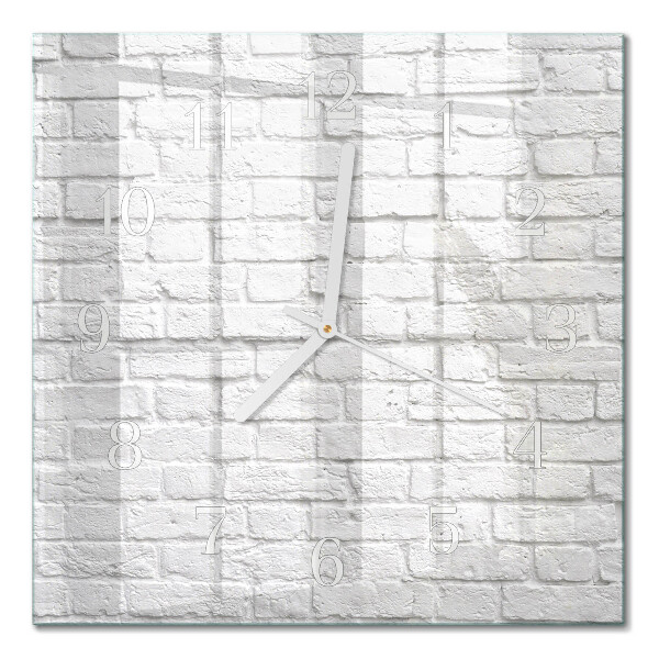 Horloge carrée en verre Brique