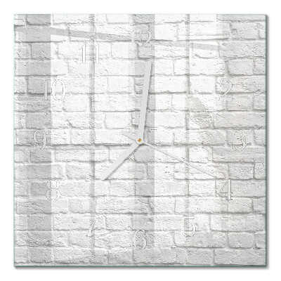 Horloge carrée en verre Brique