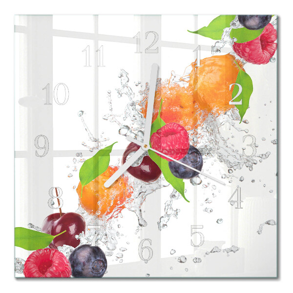 Horloge murale carrée Fruit