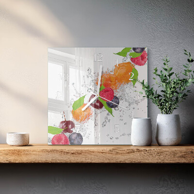 Horloge murale carrée Fruit