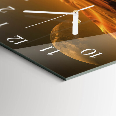 Horloge carrée en verre Désert