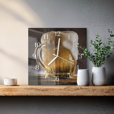 Horloge murale carrée Bière
