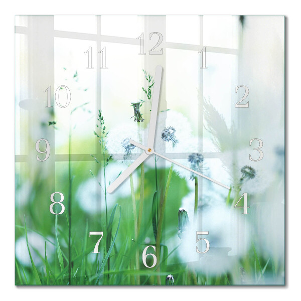 Horloge carrée en verre Prairie