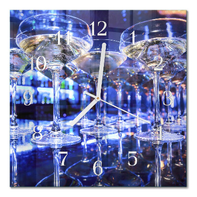 Horloge carrée en verre Lunettes
