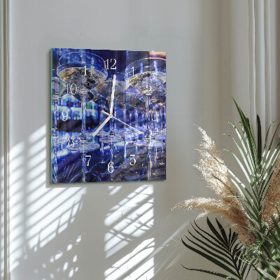 Horloge carrée en verre Lunettes