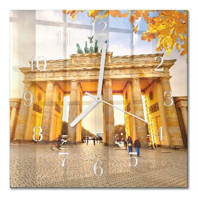 Horloge carrée en verre Berlin
