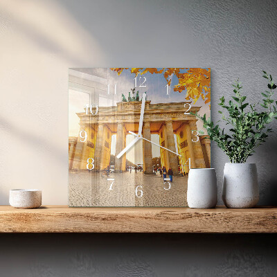 Horloge carrée en verre Berlin
