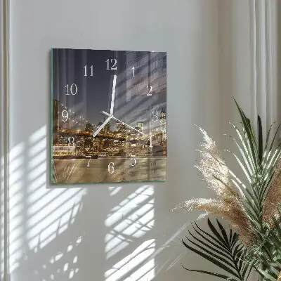 Horloge murale carrée Veilleuse