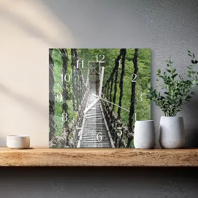 Horloge carrée en verre Pont suspendu
