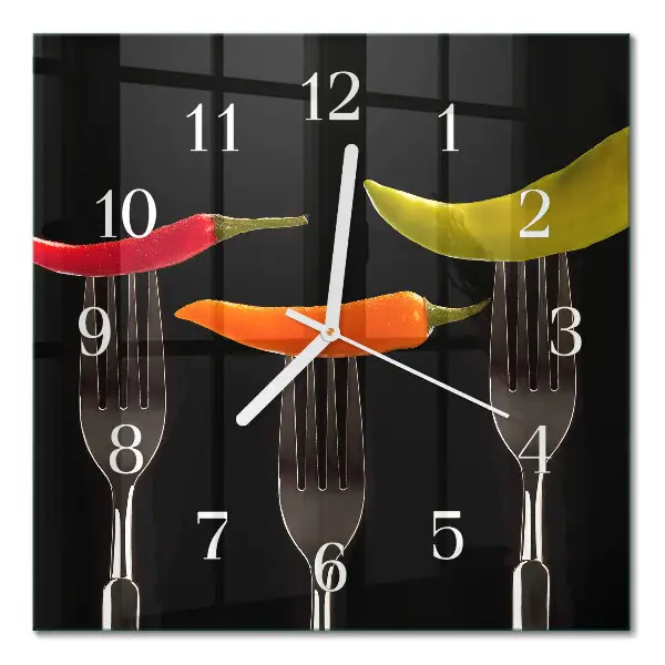 Horloge murale carrée Fourchette