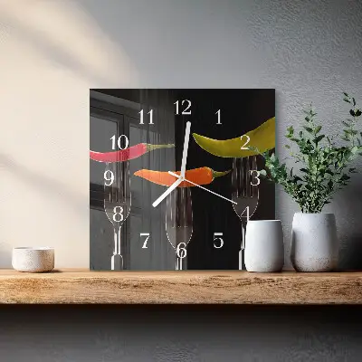 Horloge murale carrée Fourchette