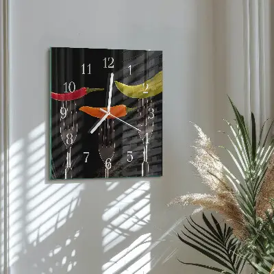 Horloge murale carrée Fourchette
