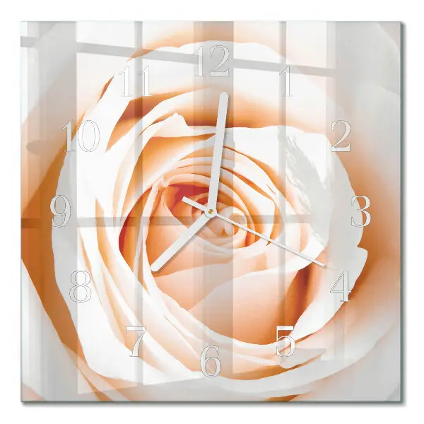 Horloge murale carrée Rose
