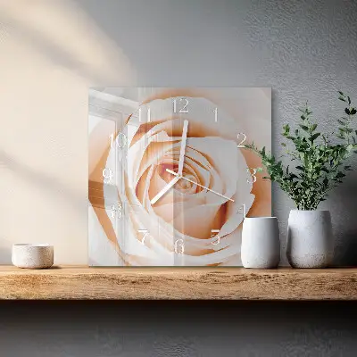 Horloge murale carrée Rose