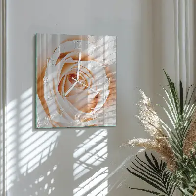Horloge murale carrée Rose