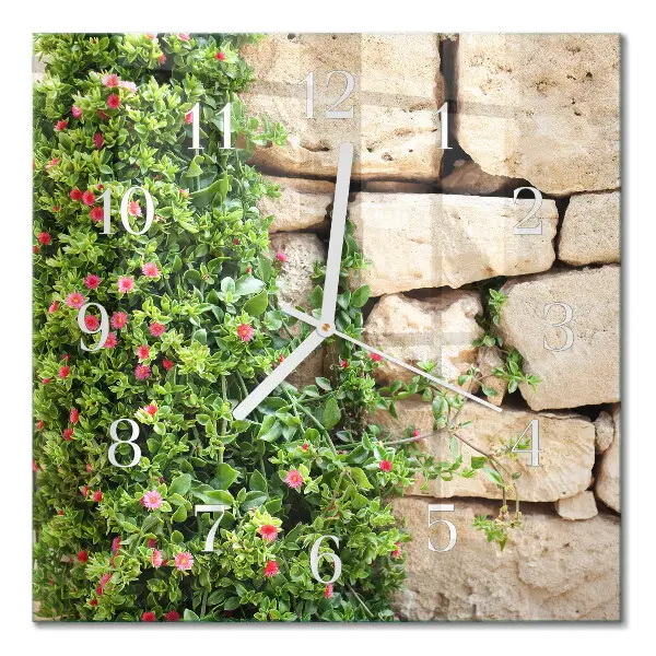 Horloge carrée en verre Pierres de la nature