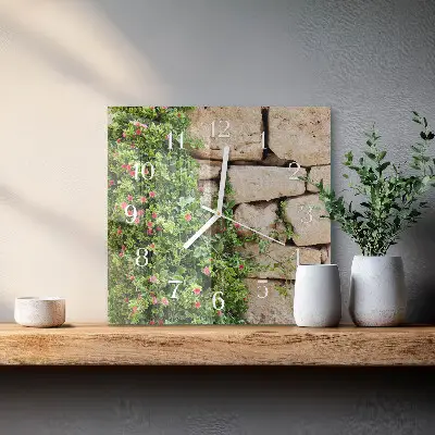 Horloge carrée en verre Pierres de la nature