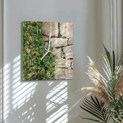 Horloge carrée en verre Pierres de la nature