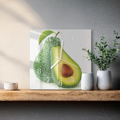 Horloge murale carrée Avocat