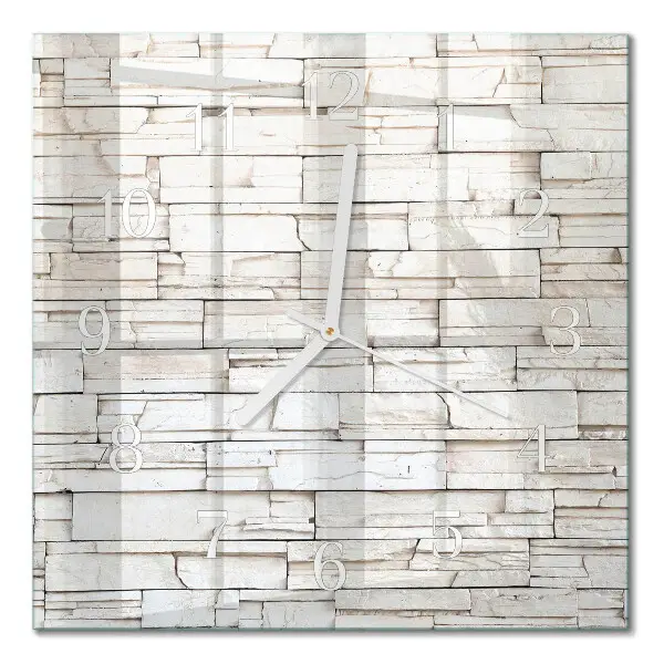 Horloge carrée en verre Mâchefer