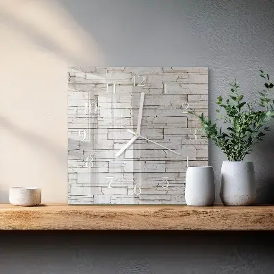 Horloge carrée en verre Mâchefer