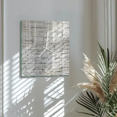 Horloge carrée en verre Mâchefer