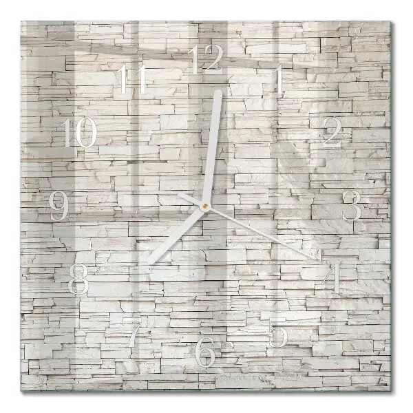 Horloge carrée en verre Mâchefer