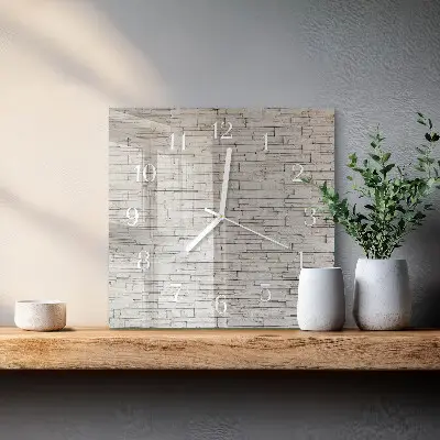 Horloge carrée en verre Mâchefer