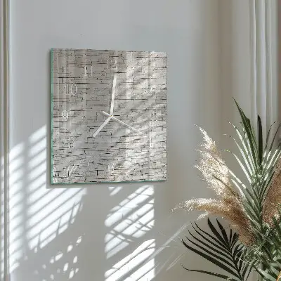 Horloge carrée en verre Mâchefer