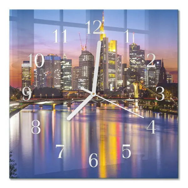 Horloge carrée en verre Horizon