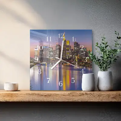 Horloge carrée en verre Horizon