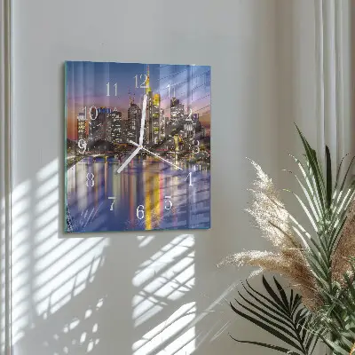 Horloge carrée en verre Horizon
