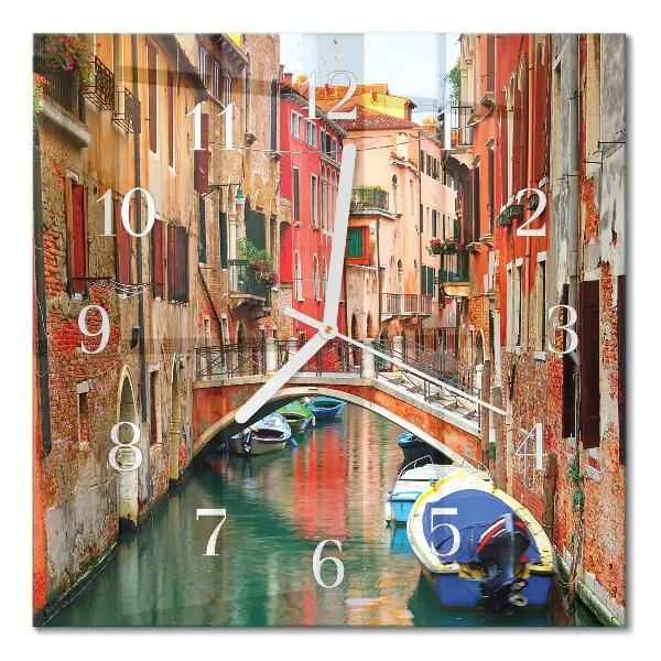 Horloge carrée en verre Venise