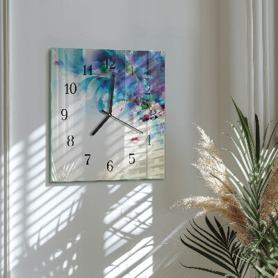 Horloge murale carrée Abstraction