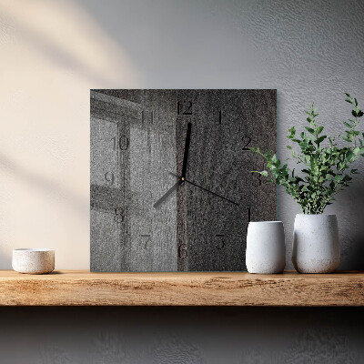 Pendule carrée en verre Bois