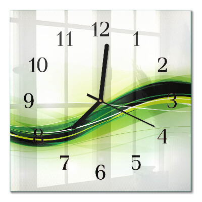 Horloge murale carrée Lignes abstraites