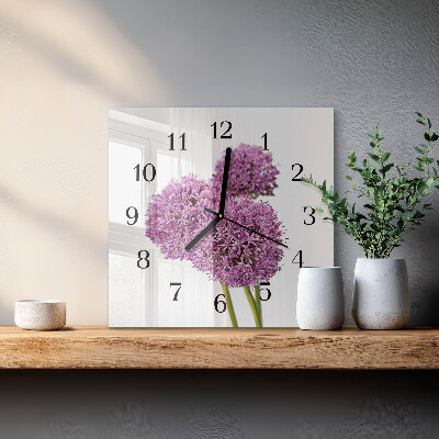 Horloge murale carrée Fleur