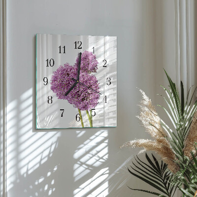 Horloge murale carrée Fleur