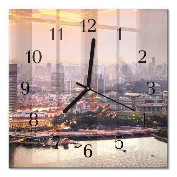 Horloge murale carrée Ville