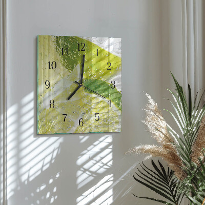 Horloge murale carrée Eau citronnée