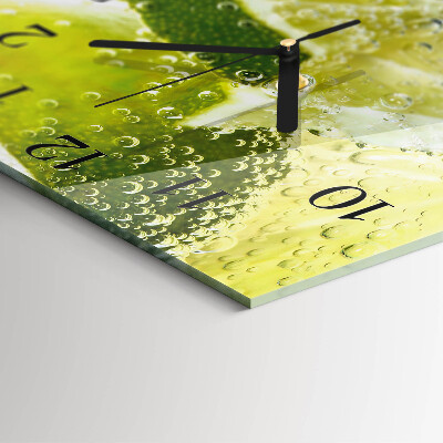 Horloge murale carrée Eau citronnée