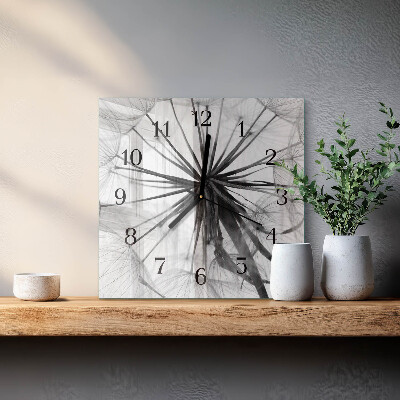 Horloge murale carrée Pissenlit