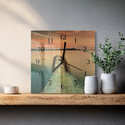 Horloge murale carrée Réseau
